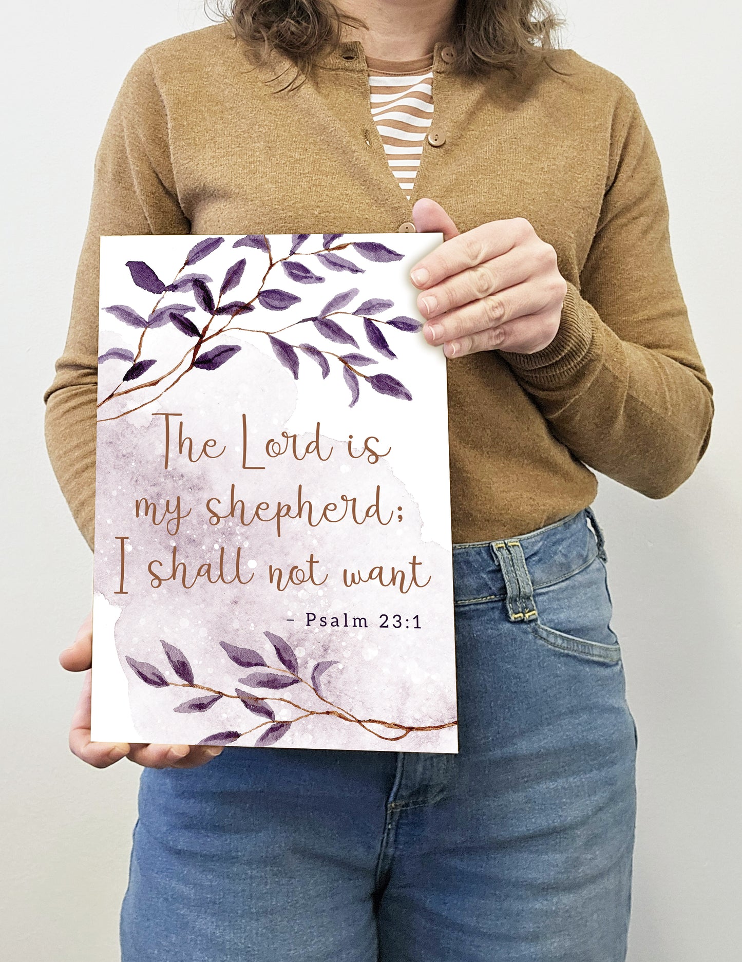 Christian Bible Verse A4 Wooden Plaque Print Sign Wall Art for Home Decor Gifts for Women Inspirational Comforting Family