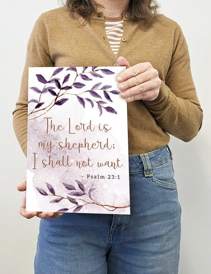 Christian Bible Verse A4 Wooden Plaque Print Sign Wall Art for Home Decor Gifts for Women Inspirational Comforting Family