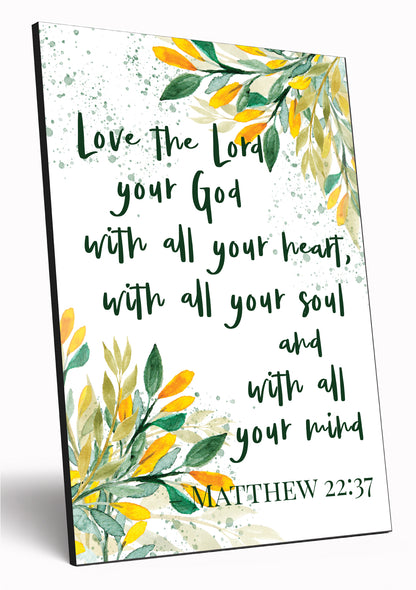 Christian Bible Verse A4 Wooden Plaque Print Sign Wall Art for Home Decor Gifts for Women Inspirational Comforting Family