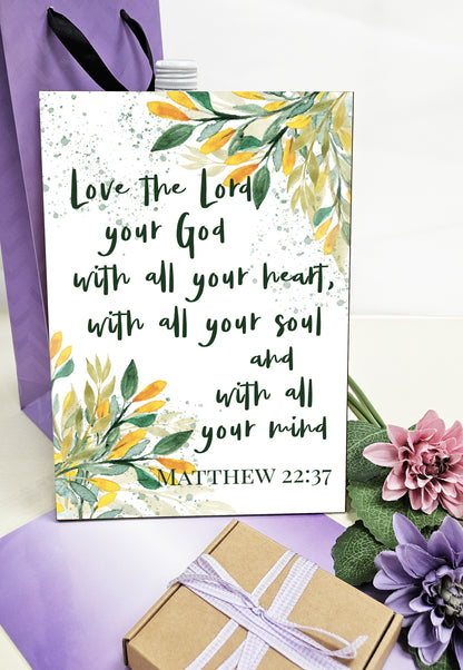 Christian Bible Verse A4 Wooden Plaque Print Sign Wall Art for Home Decor Gifts for Women Inspirational Comforting Family