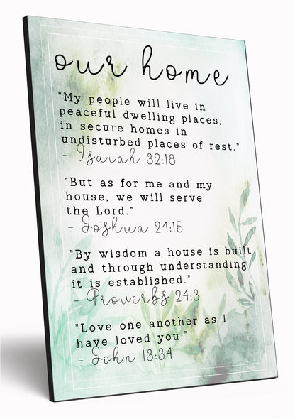 Christian Bible Verse A4 Wooden Plaque Print Sign Wall Art for Home Decor Gifts for Women Inspirational Comforting Family