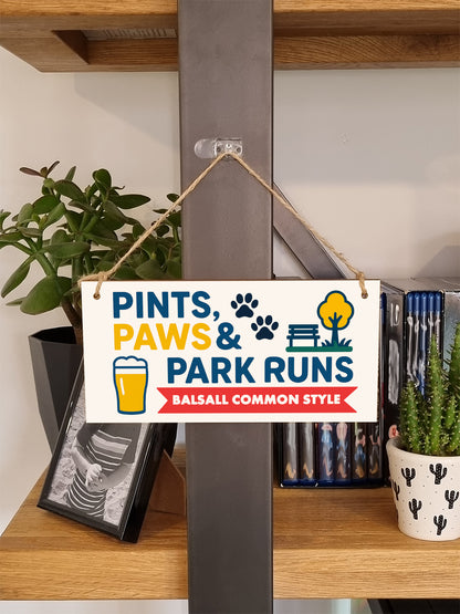 Dog Lover's Hanging Wooden Sign – Handmade Rustic Decor for Balsall Common Homes