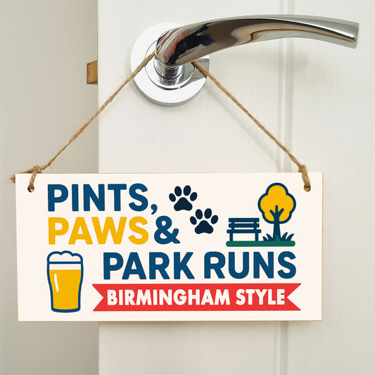 Dog Lover's Hanging Wooden Sign – Handmade Rustic Decor for Birmingham Homes