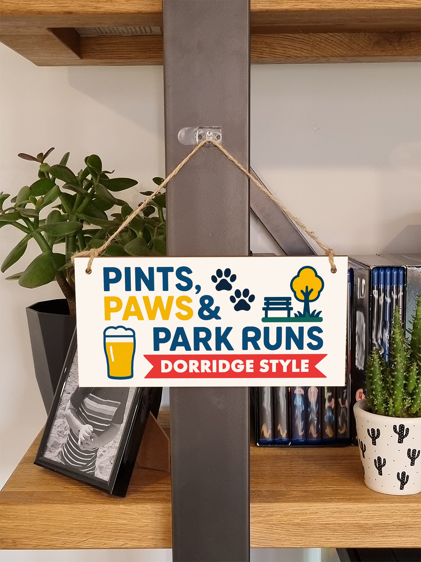 Dog Lover's Hanging Wooden Sign – Handmade Rustic Decor for Dorridge Homes