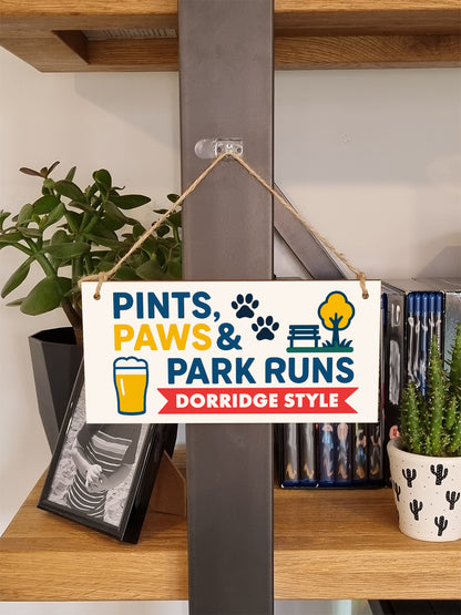 Dog Lover's Hanging Wooden Sign – Handmade Rustic Decor for Dorridge Homes