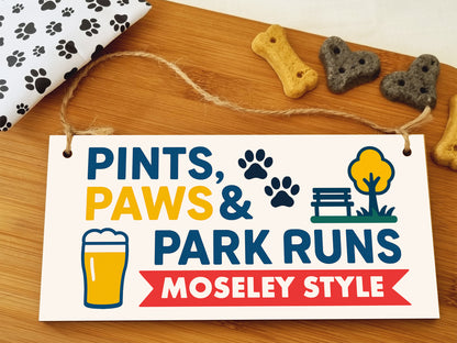 Dog Lover's Hanging Wooden Sign – Handmade Rustic Decor for Moseley Homes
