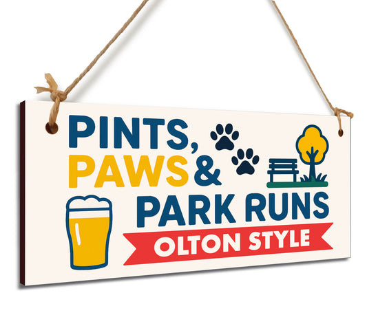 Dog Lover's Hanging Wooden Sign – Handmade Rustic Decor for Olton Homes