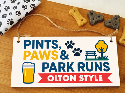 Dog Lover's Hanging Wooden Sign – Handmade Rustic Decor for Olton Homes