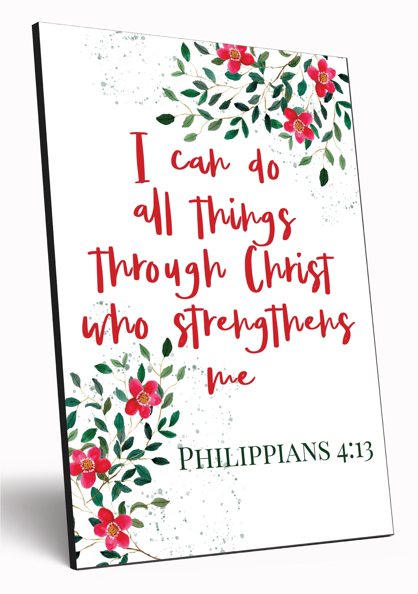 Christian Bible Verse A4 Wooden Plaque Print Sign Wall Art for Home Decor Gifts for Women Inspirational Comforting Family