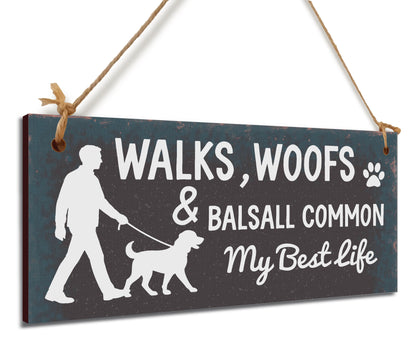 Dog Lover's Hanging Wooden Sign – Handmade Rustic Decor for Balsall Common Homes