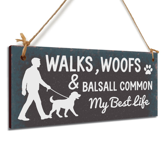 Dog Lover's Hanging Wooden Sign – Handmade Rustic Decor for Balsall Common Homes